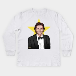 Bradley Cooper - An illustration by Paul Cemmick Kids Long Sleeve T-Shirt